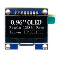 Harga Pabrik Maijing Modul Layar PMOLED 0.96 Inci 128x64 SSD1306 I2C 8Pin Surface Mount 29.42x14.7mm Panel Kecil DIY