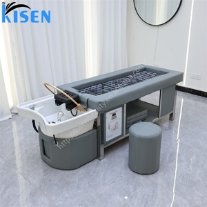 Kisen Sauna Table Head Spa Salon Massage Table Japeness Good Quality Shampoo <b>Bed</b> Customized Color Voltage logo - Product Image 4