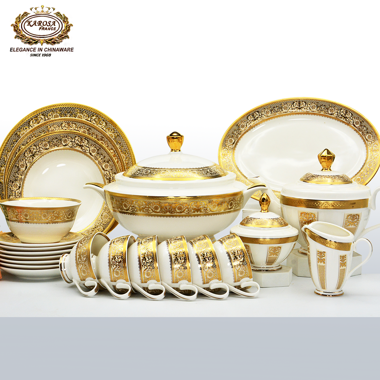 Set Stoviglie Riutilizzabili 40 Pezzi Stile Porcellana - Beige Per Feste E Occasioni Speciali - Foto 9
