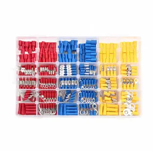 480pcs Various types Insulated Terminals Electrical Crimp Connector Butt Spade Ring Fork terminal Set Terminals Kits With Case