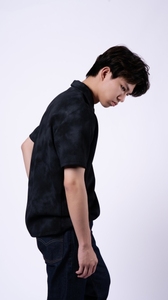 <span class=keywords><strong>Chemise</strong></span> à manches courtes en coton <span class=keywords><strong>noir</strong></span> à motifs léopard - Product Image 4