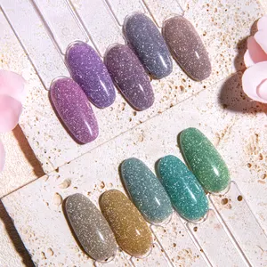 Hot Product Free Sample 40 Colors Disco Base Gel Polish Beauty Nail Rubber Base