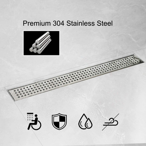 Copertura per Scarico Lineare da Pavimento per Doccia in Acciaio Inox SUS304 Anti-Odore Scarico Lungo da Bagno - Product Image 4