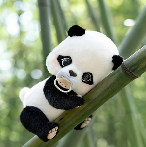 Peluche <span class=keywords><strong>Panda</strong></span> Personnalisée avec Sucette et <span class=keywords><strong>Bonnet</strong></span> en Dentelle – Poupée Douce en Peluche - Product Image 4