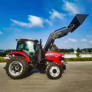Secsun 4X4 rueda 4WD 120hp 160hp tractor cargador frontal tractor de jardín agrícola con piezas opcionales