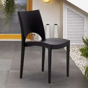 Grandsoleil Sedie da Giardino in Polipropilene Antracite 47x51x80 Cm Impilabili per Esterni - Product Image 6