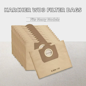 Sacs filtrants pour aspirateur Juson Wood compatibles avec les modèles électriques, à gaz et solaires <span class=keywords><strong>Karcher</strong></span> WD3 6.959-130.0 WD3200 WD3300 - Product Image 2