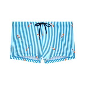 Shorts de Baño para Hombre, Sin Forro, de Secado Rápido, con Estampado a Rayas, Estilo Casual, con Cordón Ajustable, Estilo Italiano, para Playa - Product Image 6