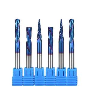 YingBa OEM 10pcs/set Carbide Inch Size Freze Milling Cutter Wood Working CNC Router Bit Carpinteria Herramientas With Coated