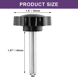 Vis à molette en nylon de tailles M4, M5, M6 en acier inoxydable, longueur 40 mm, filetage M3 pour l'électronique, les meubles et les machines - Product Image 2