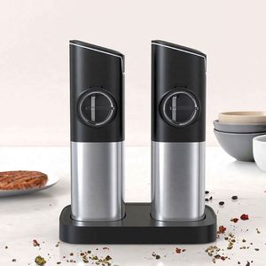 Automatic Dust Lids LED Light Metal Eco-Friendly <b>Pepper</b> <b>Grinder</b> Mill USB Rechargeable Electric Salt <b>Pepper</b> <b>Grinder</b> Set Dual - Product Image 1
