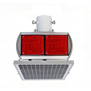 Feux de signalisation à LED à double face à énergie solaire, lumière stroboscopique de signalisation ferroviaire, protection IP65, cadre en aluminium rouge - Product Image 2