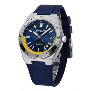 Relojes de Pulsera de Cuarzo con Correa de Goma de Lujo, Marca Privada OEM ODM con Logotipo Personalizado Besseron, Movimiento Japonés, para Hombre - Product Image 5