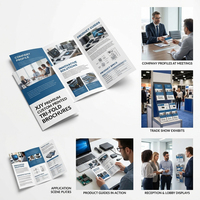 Folletos Trípticos Impresos Personalizados Premium XJY, Papel Offset Laminado Brillante para Perfiles de Empresa y Guías de Productos