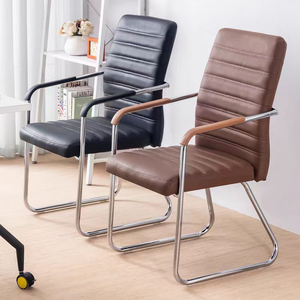 Sedia da Ufficio in Pelle Moderna di Alta Qualità per Sale Conferenze e Sale d'Attesa, Comoda e Resistente - Product Image 1