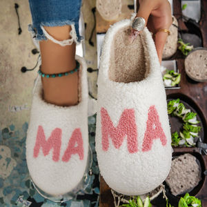 รองเท้าแตะสำหรับคุณแม่ J&B 2025 รุ่นพิมพ์ลายฤดูหนาว น้ำหนักเบา ผ้าฝ้ายด้านบนบุขนนุ่ม พื้นกันลื่น ใส่สบาย - Product Image 3