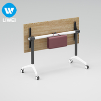 Bureau de conférence moderne en bois MFC LIWEI, extensible, pliable, pivotant, mobilier de bureau portable