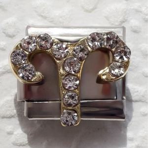 Pulsera de dijes del signo zodiacal italiano, dijes de signo con diamantes de imitación de 9 mm, chapados en oro y plata, modulares para joyería DIY para mujer - Product Image 2