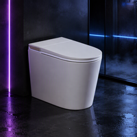 WC intelligent à siphon électrique avec bidet intégré, siège chauffant, ouverture silencieuse du couvercle et télécommande