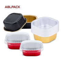 Approvisionnement en usine Récipients en aluminium de 50ml personnalisés pour la cuisson de tartes aux œufs et pouding Récipients alimentaires en aluminium pour compagnie aérienne