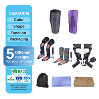 Bottes de Récupération Sportive à Compression d'Air 8 Chambres pour Mollets, Massage Électromagnétique Lymphatique et Ondes de Relaxation