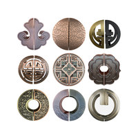 Manija de Puerta de Entrada Semicircular con Patrones Tallados, Manija de Puerta Corredera de Aleación de Aluminio Bronceado para Puerta de Vidrio y Madera