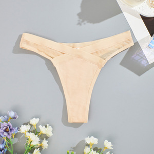 Ropa Interior Femenina de Color Sólido, Cintura Baja, Malla Transparente, Sexy, Ultrafina, Cómoda, Transpirable, Tanga Popular <span class=keywords><strong>en</strong></span> Europa y América - Product Image 5