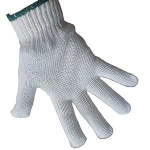 Factory Wholesale 450g-1000g/doz Durable Powder-Free Labor Glove CVC/TC Cotton <b>Polyester</b> Breathable Silicone-Free Safety Gloves - Product Image 1