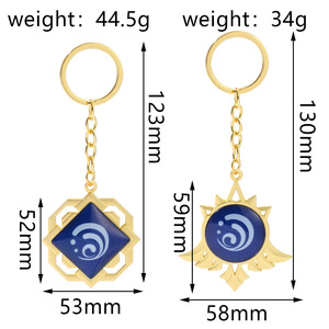 Gioco <span class=keywords><strong>Genshin</strong></span> impatto figura di lupo occhio di dio portachiavi ciondolo luminoso portachiavi accessori giocattoli per bambini regali gioielli Cosplay - Product Image 6