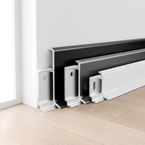 Profilé décoratif en aluminium pour protection murale, plinthe flexible noire en aluminium pour sol - Product Image 1