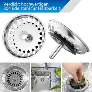WSY Hot 78mm Stainless Steel Kitchen Sink Strainer Stopper Waste <b>Plug</b> Sink Filter Deodorization Type Basin Sink Drain - Product Image 6