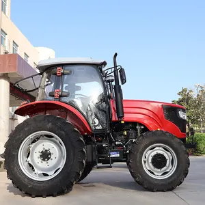 Chine tracteur bon marché Agriculture YTO moteur 90HP 4X4 tracteur agricole QLN-904 tracteur à roues agricole avec remorque en Équateur