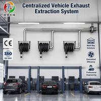Carrete de Manguera de Extracción Manual con Resorte Serie 07 CE ISO, Ventilador Centrífugo Integrado para Taller y Garaje, Garantía OEM FS