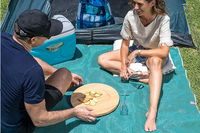 Tapis de camping extérieur sans sable, résistant à l'eau, anti-décoloration, qualité militaire, design réversible, tapis en PE pour pique-niques à la plage