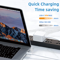 Charger USB C GaN 65W, Adaptor Pengisian Cepat untuk Perjalanan, PD 3.0, Kabel C-type Magnetik yang Dapat Ditarik, untuk Laptop dan Ponsel OTP