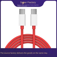 OnePlus 8T 65W-Ligne de Données de Charge Flash 5A Double Type-C Portable USB Téléphone Mobile Charge Rapide avec Veste TPE