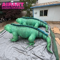 Ballon gonflable en forme de lézard, sculpture d'animaux caméléons gonflables pour événement sur le thème d'un zoo.