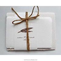 Papier artisanal Forest Deer India 90 g/m² pour aquarelle, format A6, bords festonnés, texture rugueuse, 50 feuilles, OEM, papier pour invitations et créations.