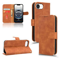 Sarung ponsel dompet kulit lipat fokus, pelindung ponsel magnetik mewah untuk iPhone 17 Air