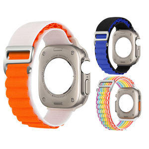 Nueva <span class=keywords><strong>correa</strong></span> deportiva trenzada de <span class=keywords><strong>nylon</strong></span> y poliéster de tela alpina para <span class=keywords><strong>Apple</strong></span> <span class=keywords><strong>Watch</strong></span> Ultra de 49 mm, para Iwatch SE Series 8 y 7 - Product Image 4