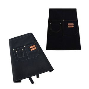 Tablier mi-taille en tissu anti-éclaboussures noir, rouge, bleu, vert, marron pour la restauration (vente en gros) - Product Image 1
