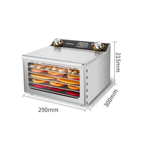 8 Laags Knop Fruit Droger Voedsel Groenten Huisdier Snacks Vlees Dehydraterende Intelligente Multi-Functionele Droger