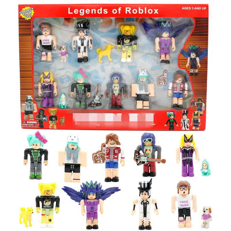 Оптовая продажа мини-мультяшных Игровых персонажей кукла с аксессуарами 6 видов стилей фигурки robloxes