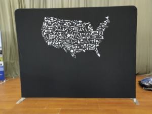 लंबे समय तक चलने 8ft 10ft तनाव कपड़े पृष्ठभूमि प्रदर्शनी शादी प्रदर्शन खड़े हो जाओ - Product Image 5