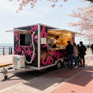 Remolque de Comida Moderno Totalmente Equipado, Limonada, Jugos, <span class=keywords><strong>Vino</strong></span>, Panqueques, Postres, Té de Burbujas, Café, Boombox, Camión de Comida en Venta - Product Image 1