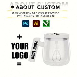 แก้วกาแฟทรงใหม่พร้อมสเกลวัดปริมาณแบบพกพา แก้วคนอัตโนมัติพร้อมโลโก้สั่งทำ - Product Image 2