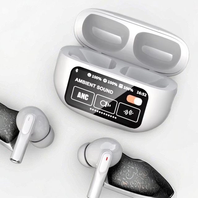 ANC A9 Pro TWS In-Ear Earbuds with Digital Display Active Noise Cancelling for 5.4 & IPX4 Waterproof