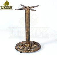 Pieds de table ronds traditionnels en fonte de fer forgé, finition laquée, en laiton antique, pour meubles de chambre et de salle de bain
