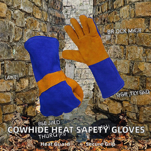 ถุงมือกันไฟเบอร์คีว์ลาร์สองชั้น ป้องกันไฟฟ้าสถิต หนา ผิวเรียบ ปลอดภัย ทนความร้อนสูง ขายส่ง - Product Image 3