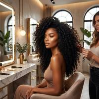 Nouvelle Collection : Extensions de Cheveux Humains Pré-Bouclées Effet Plume Invisible pour Tresses au Crochet – Cheveux Crépus Bouclés en Gros
